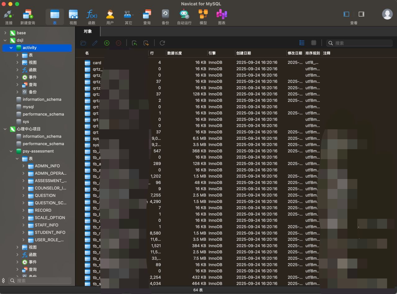 数据库表结构管理